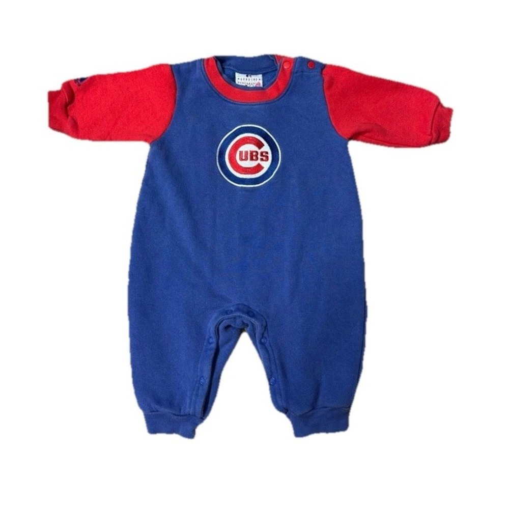 Vintage Chicago Cubs Baby One Piece Bodysuit Romper Size 3/6 Months‎ MLB